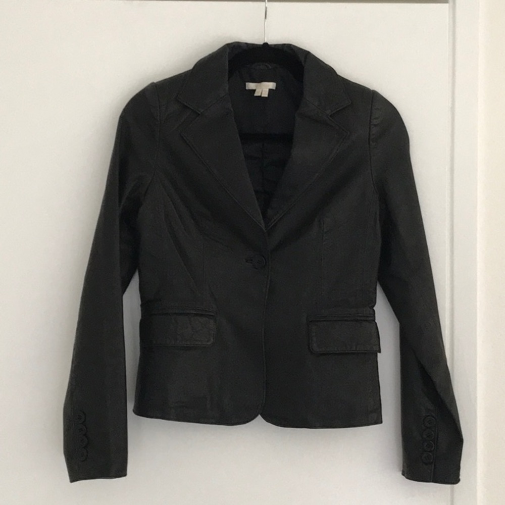 Genuine leather blazer size S